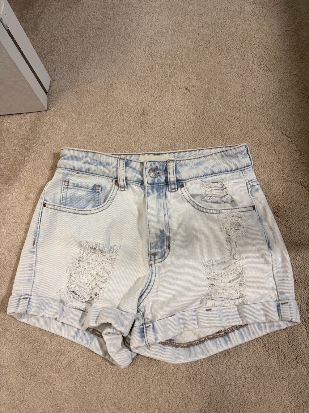 PacSun Light Blue Distressed Denim Shorts